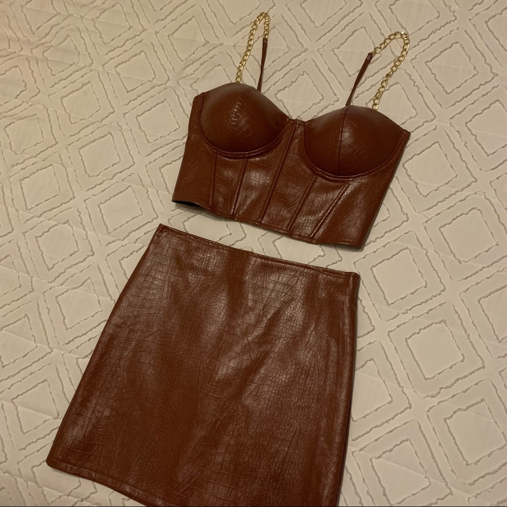 2 Piece Set Top and Skirt